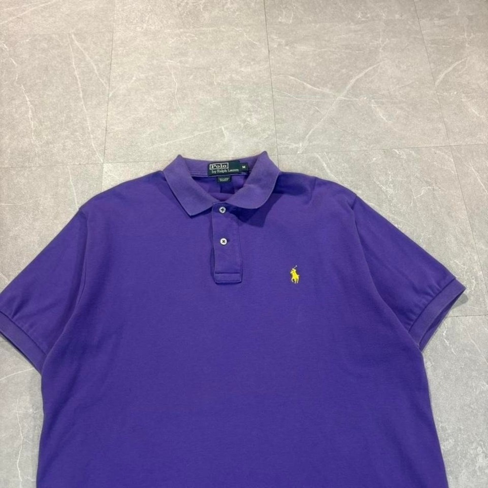 1990's Polo Ralph Lauren purple polo shirt Size M #preppy #classic - Picture 3 of 7